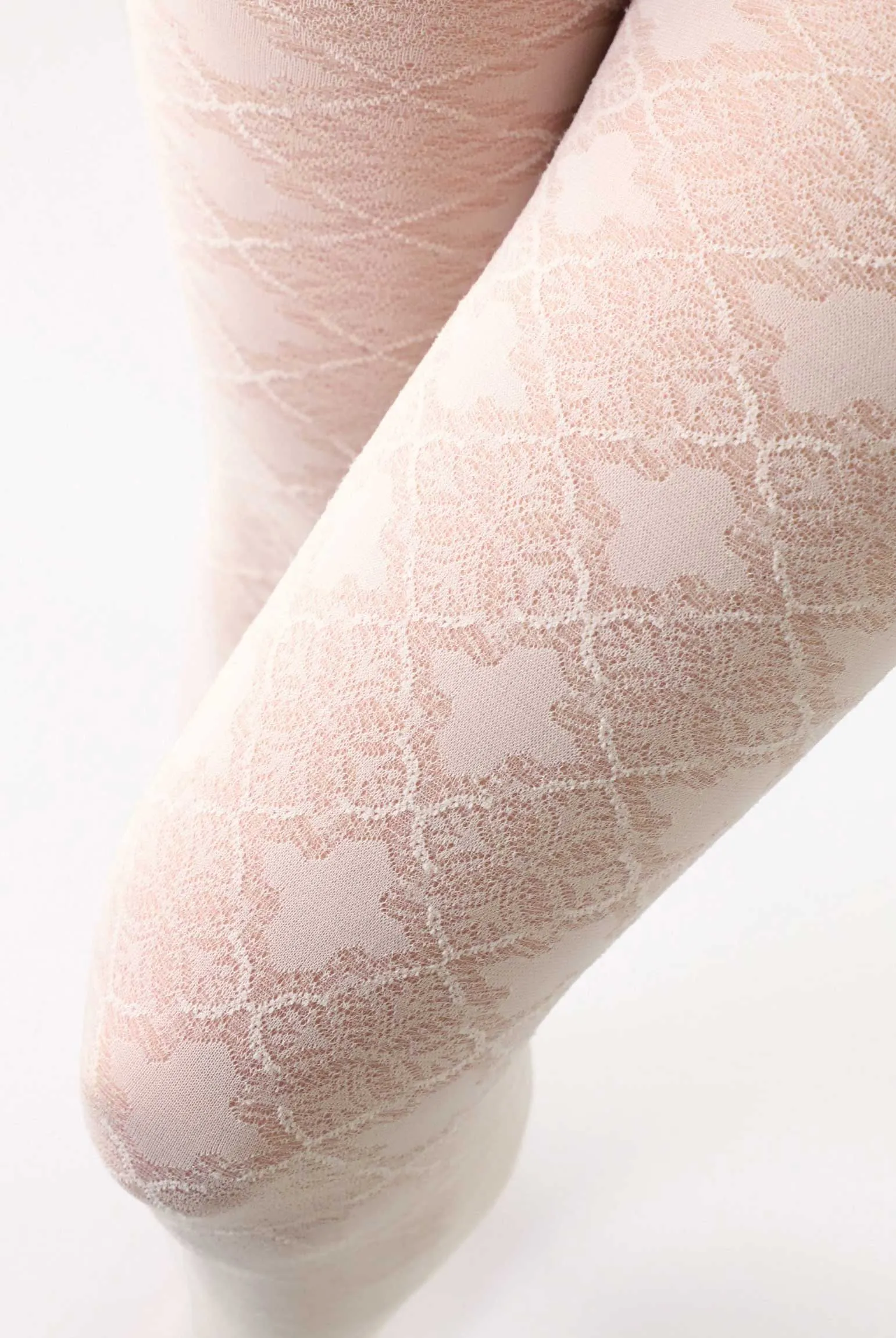 Oroblu Jacquard Lace Pattern Semi Sheer Tights