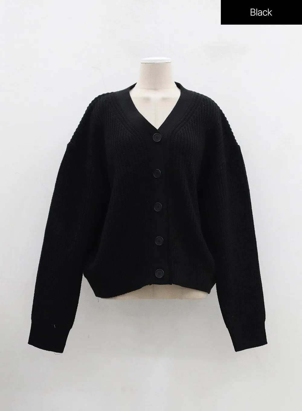 Oversized Knit Button Cardigan BJ331