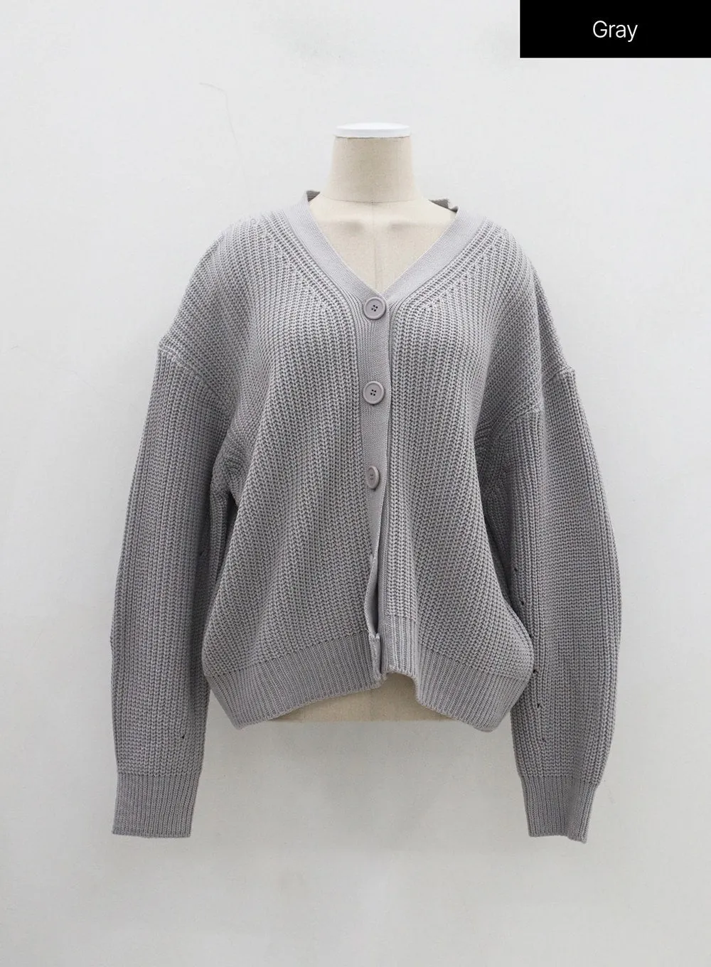 Oversized Knit Button Cardigan BJ331