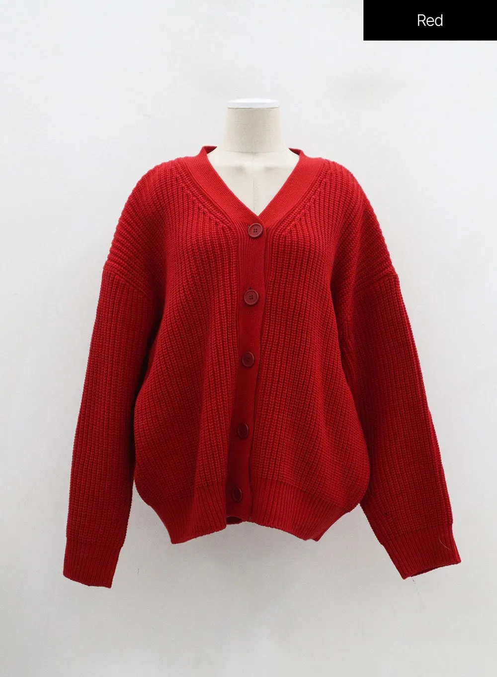 Oversized Knit Button Cardigan BJ331