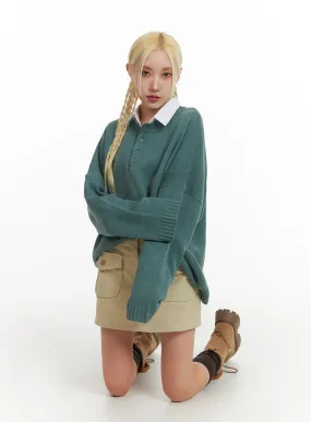 Oversized Knit Sweater IF408