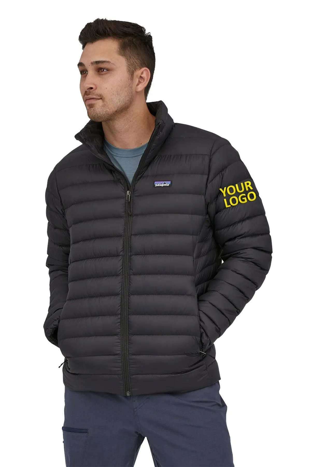 Patagonia Mens Down Sweater Custom Jackets, Black