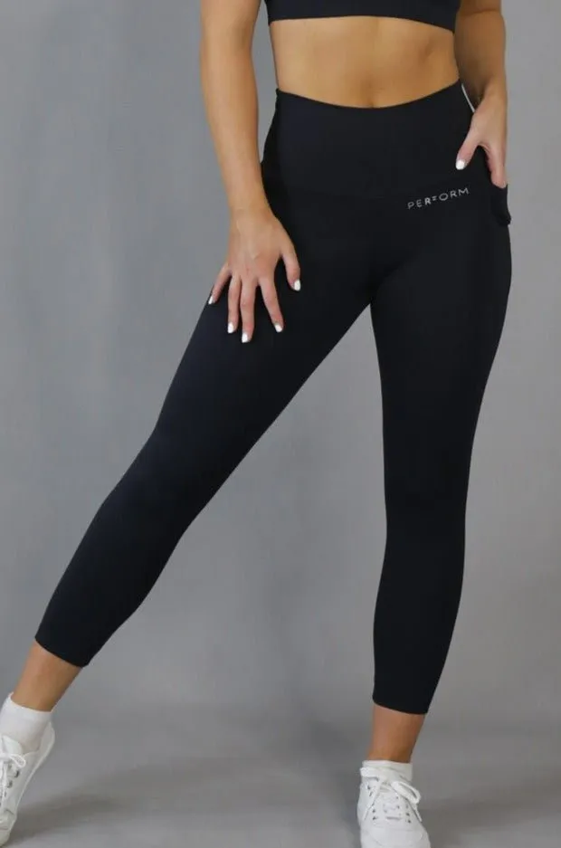 Perform High Waist 7/8 - Black