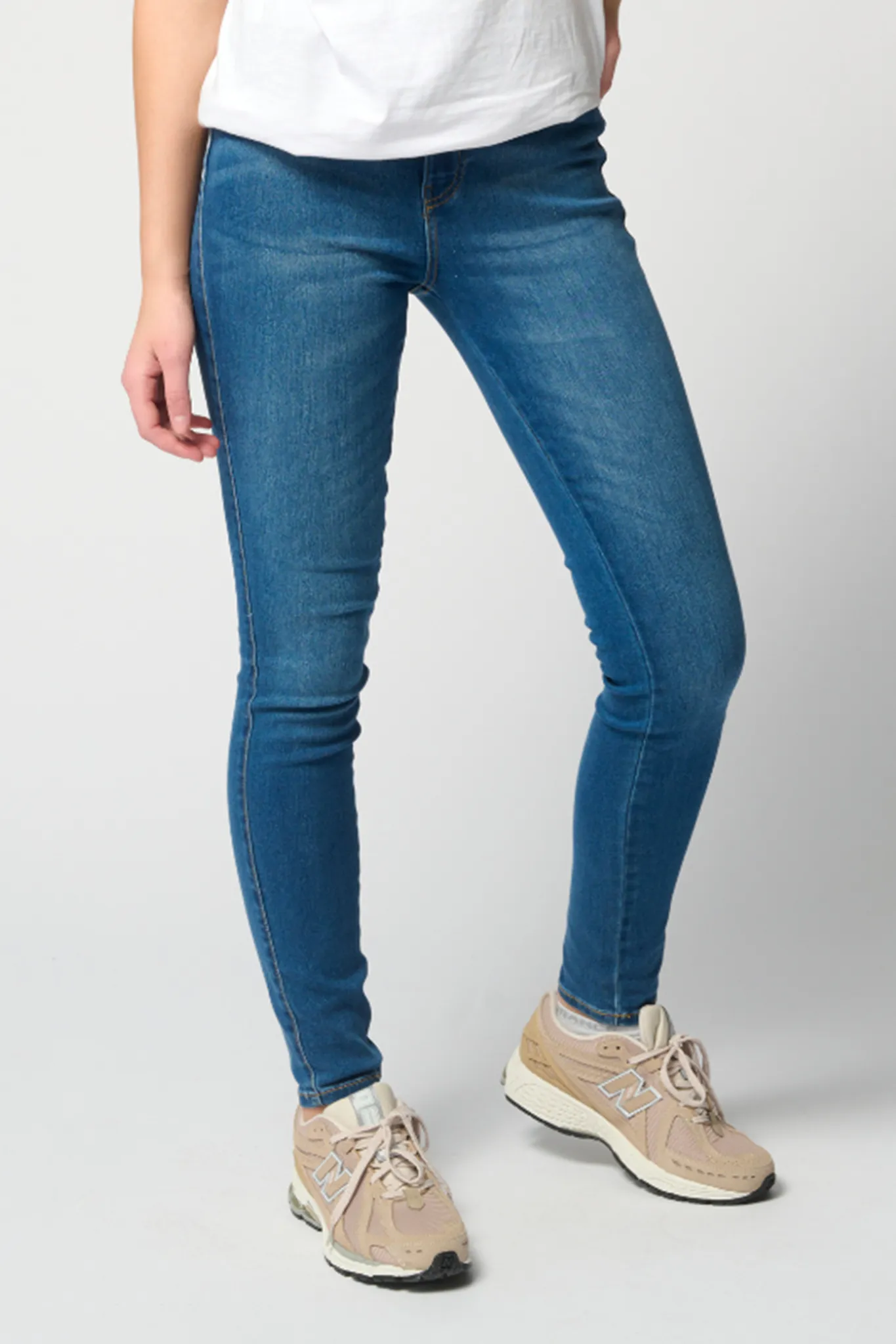 Performance Skinny Jeans - Medium Blue Denim