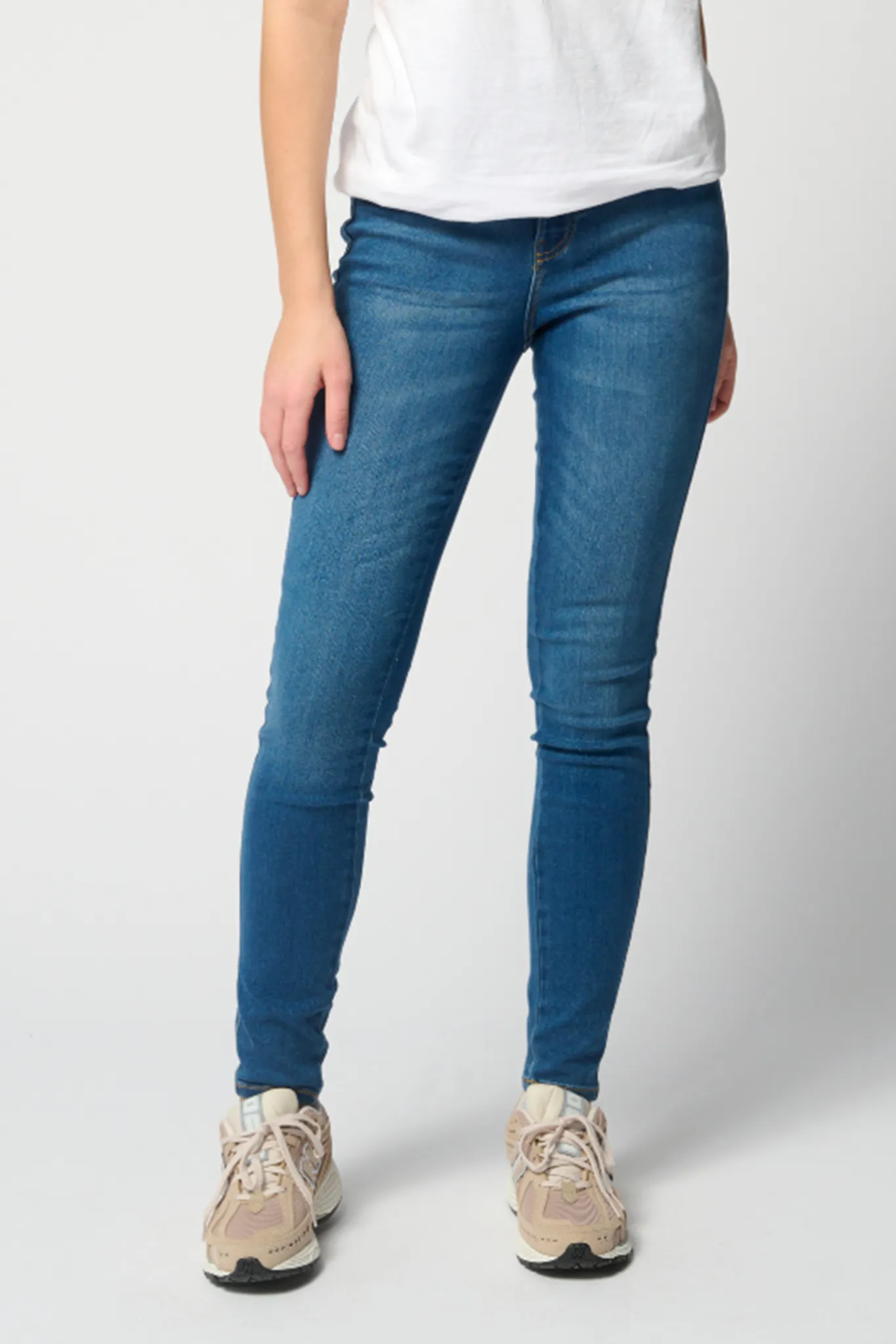 Performance Skinny Jeans - Medium Blue Denim