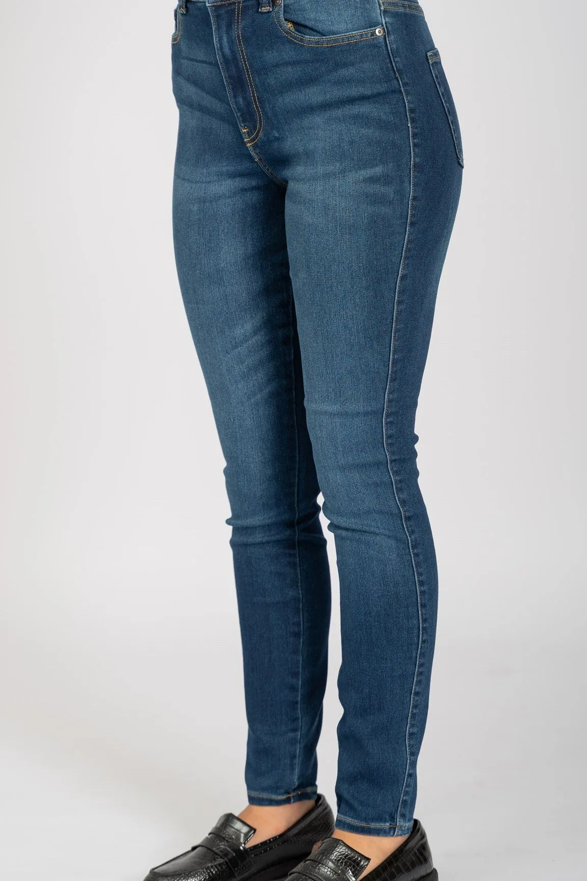 Performance Skinny Jeans - Medium Blue Denim