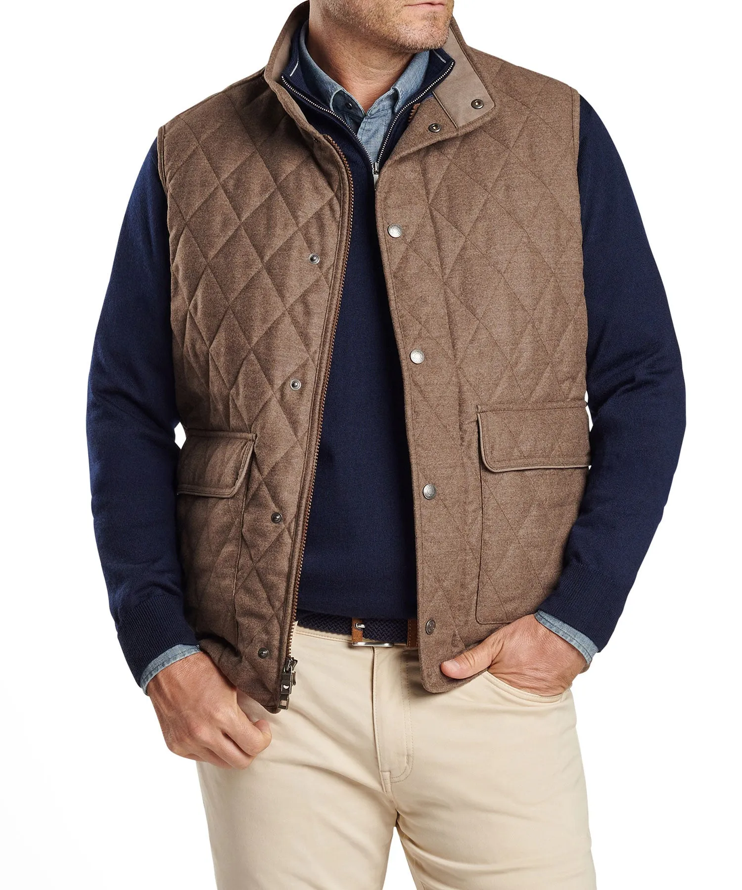 Peter Millar Essex Quilted Wool Travel Vest