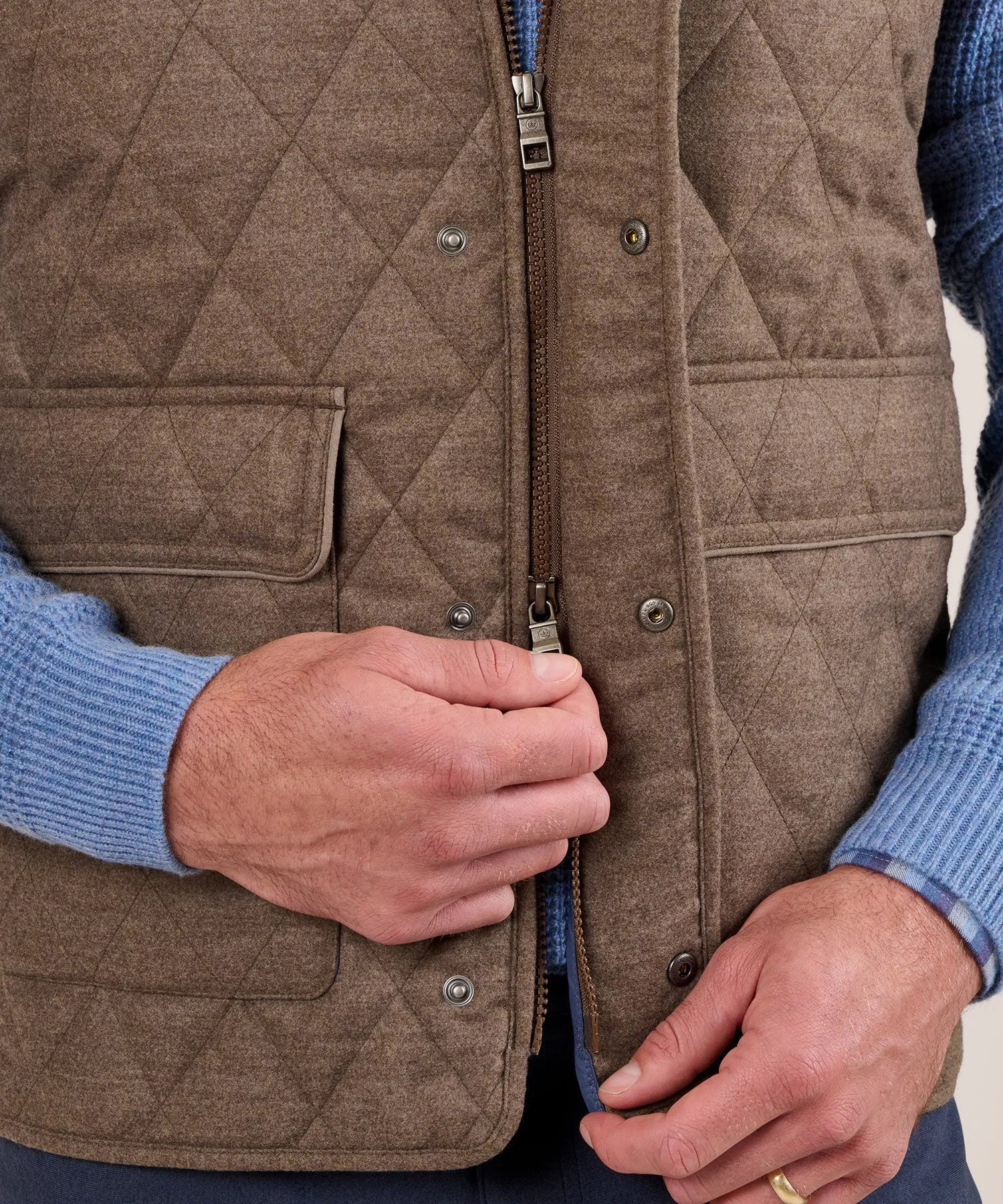 Peter Millar Essex Quilted Wool Travel Vest