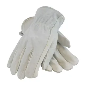 PIP Regular Grade Shoulder Split Leather Kevlar® Stitched Driver's Glove - Keystone Thumb