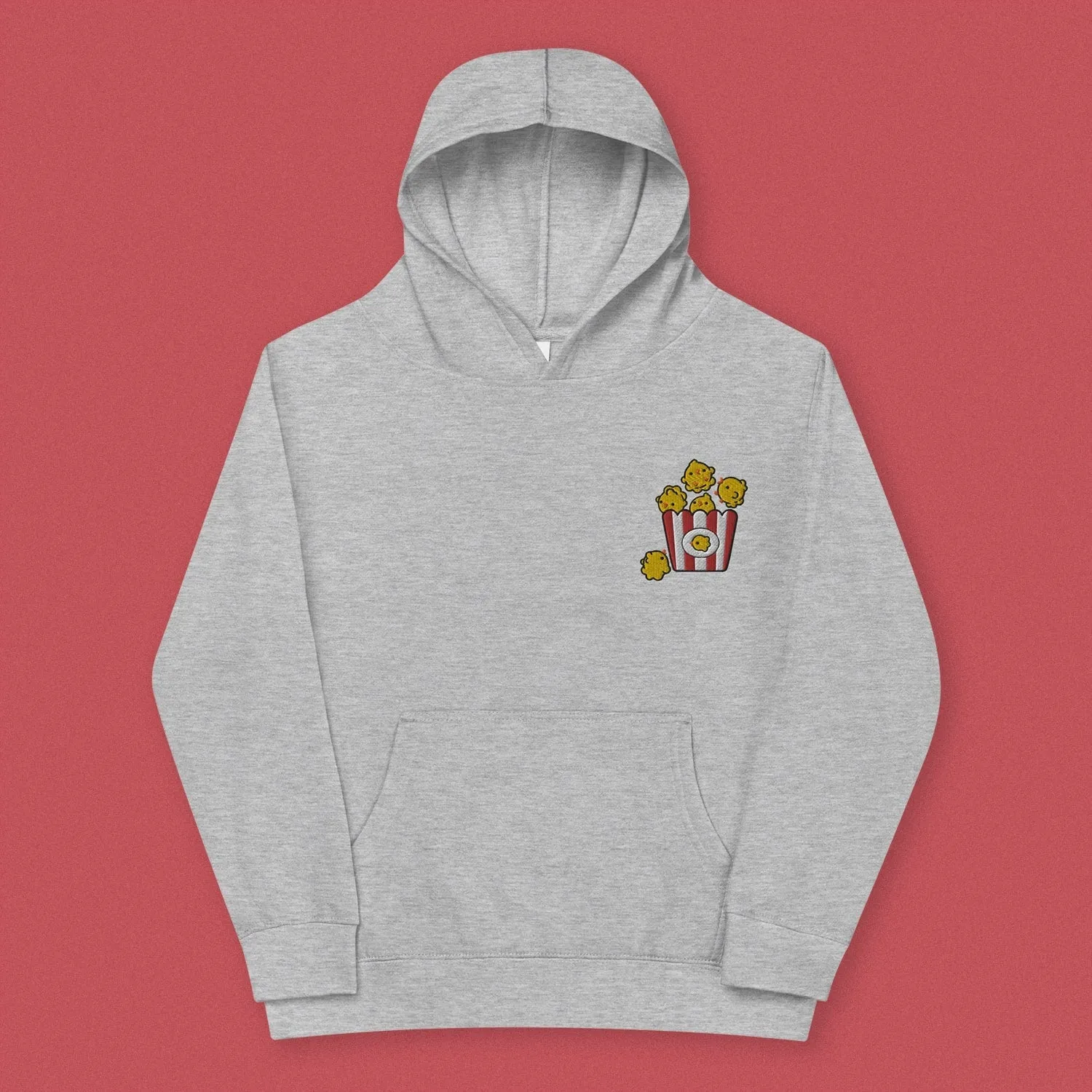 Popcorn Chicken Embroidered Kids Hoodie