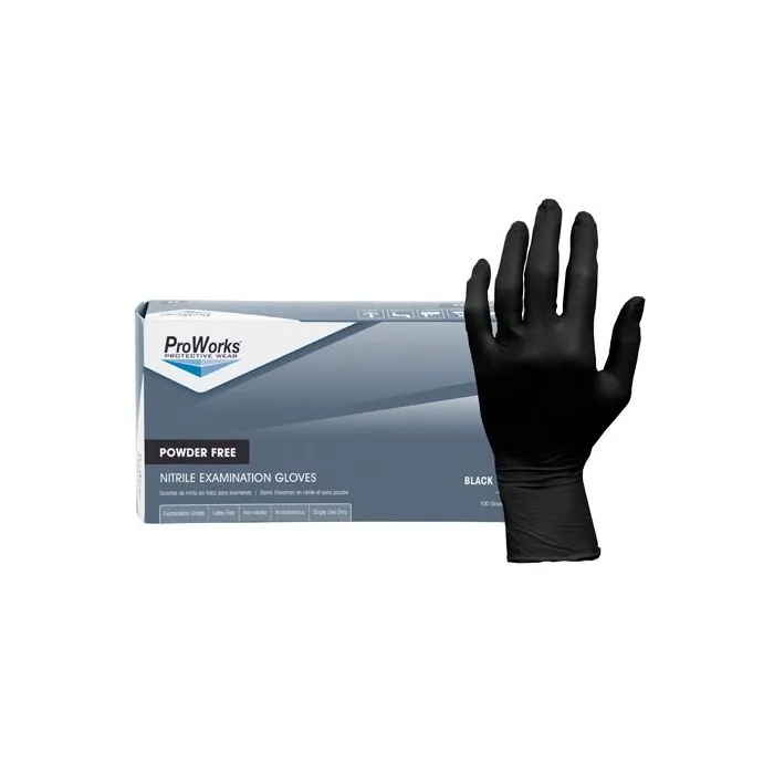 ProWorks GL-N145F Nitrile Exam Gloves Powder Free 5 mil, Case of 10 Boxes