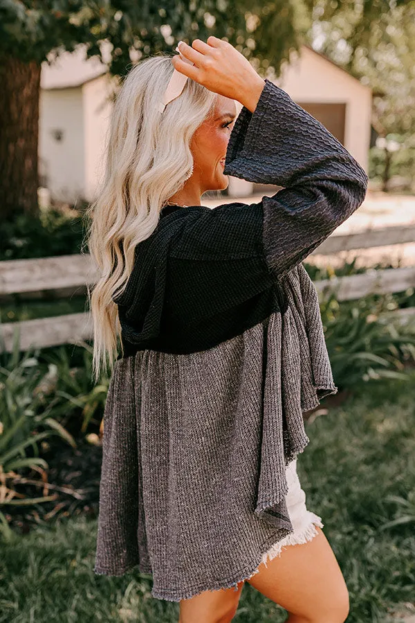 Pumpkin Spice Feels Knit Sweater in Black