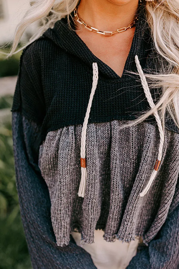 Pumpkin Spice Feels Knit Sweater in Black