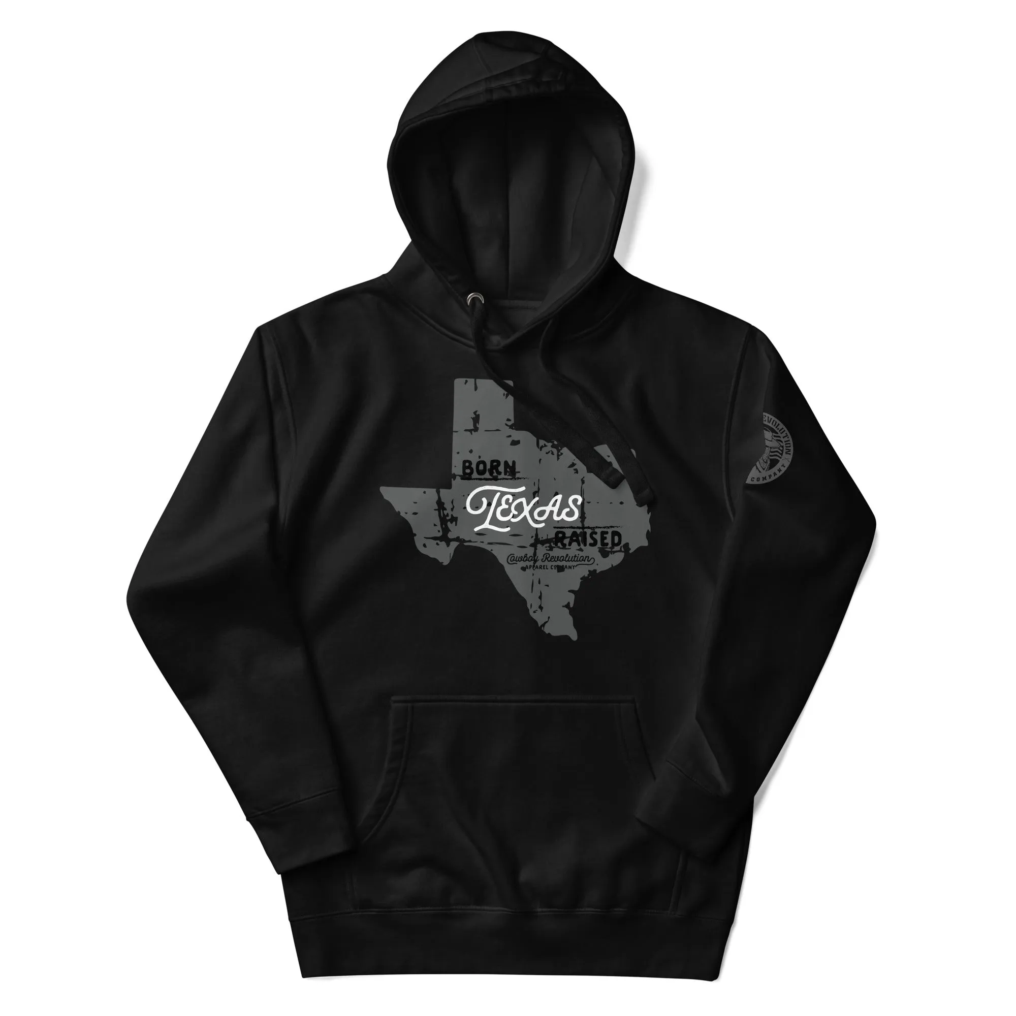 "Texas Born. Texas Raised" Cowboy Revolution Premium Hoodie