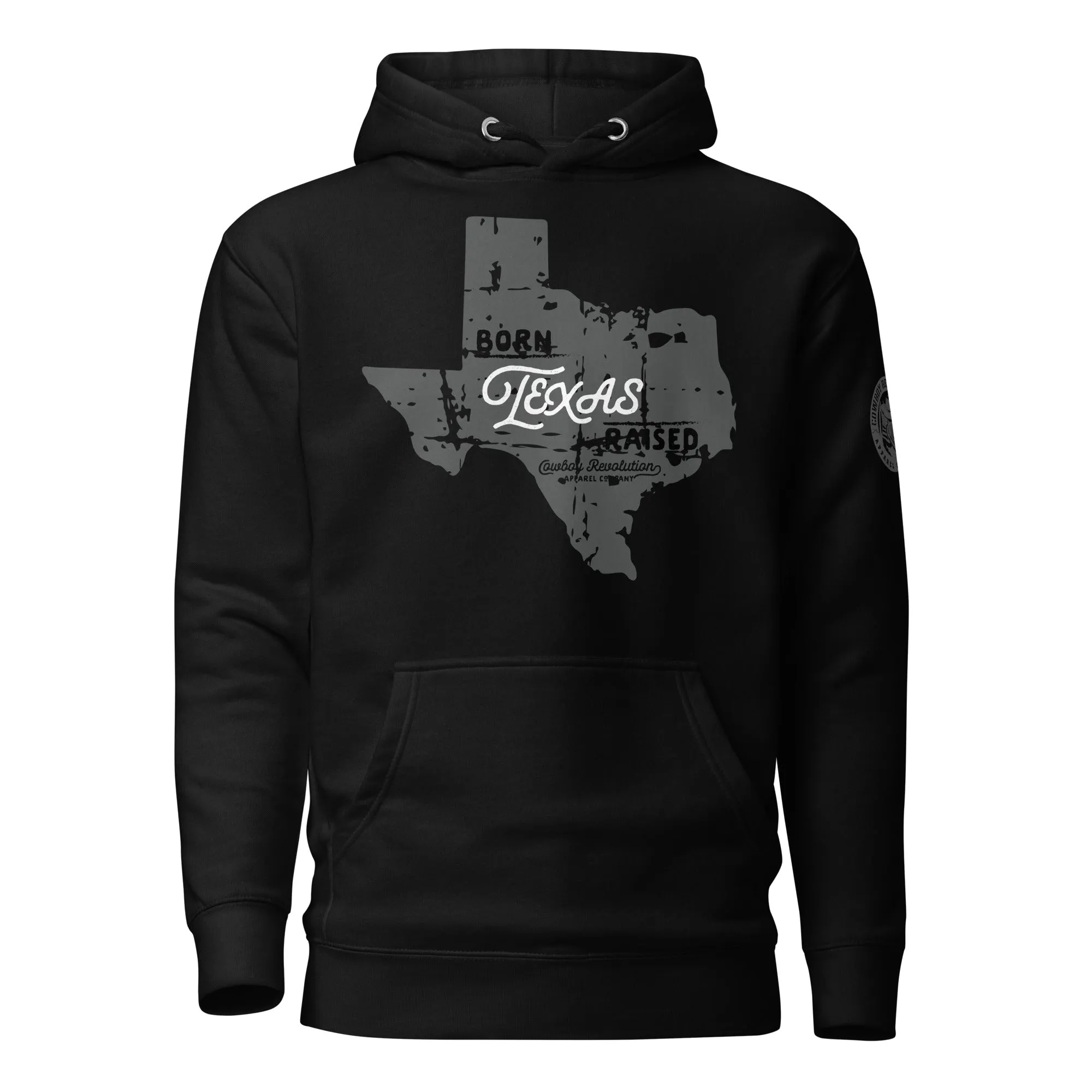 "Texas Born. Texas Raised" Cowboy Revolution Premium Hoodie