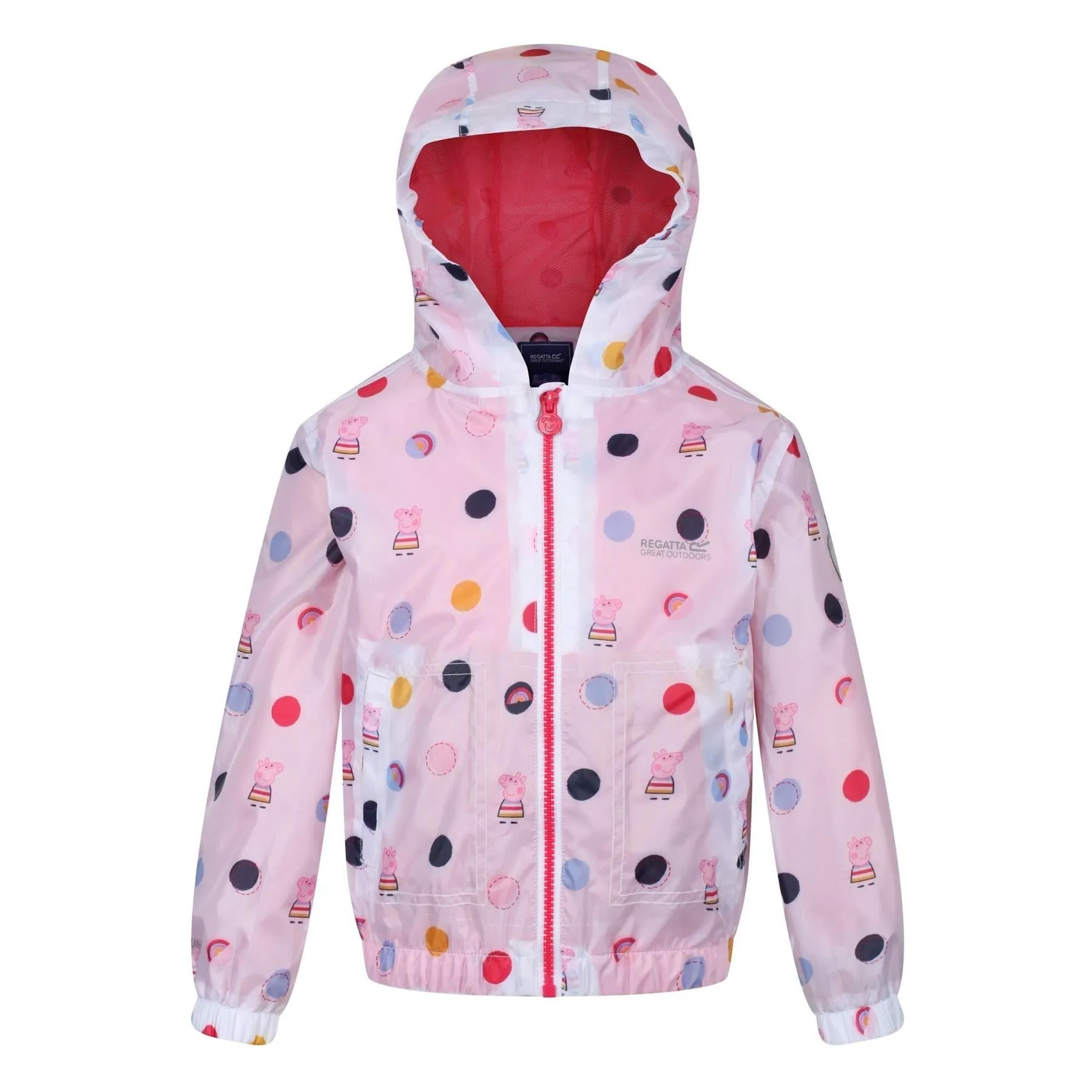 Regatta Kids Peppa Pig Muddy Puddle Waterproof Hooded Jacket Boys Girls