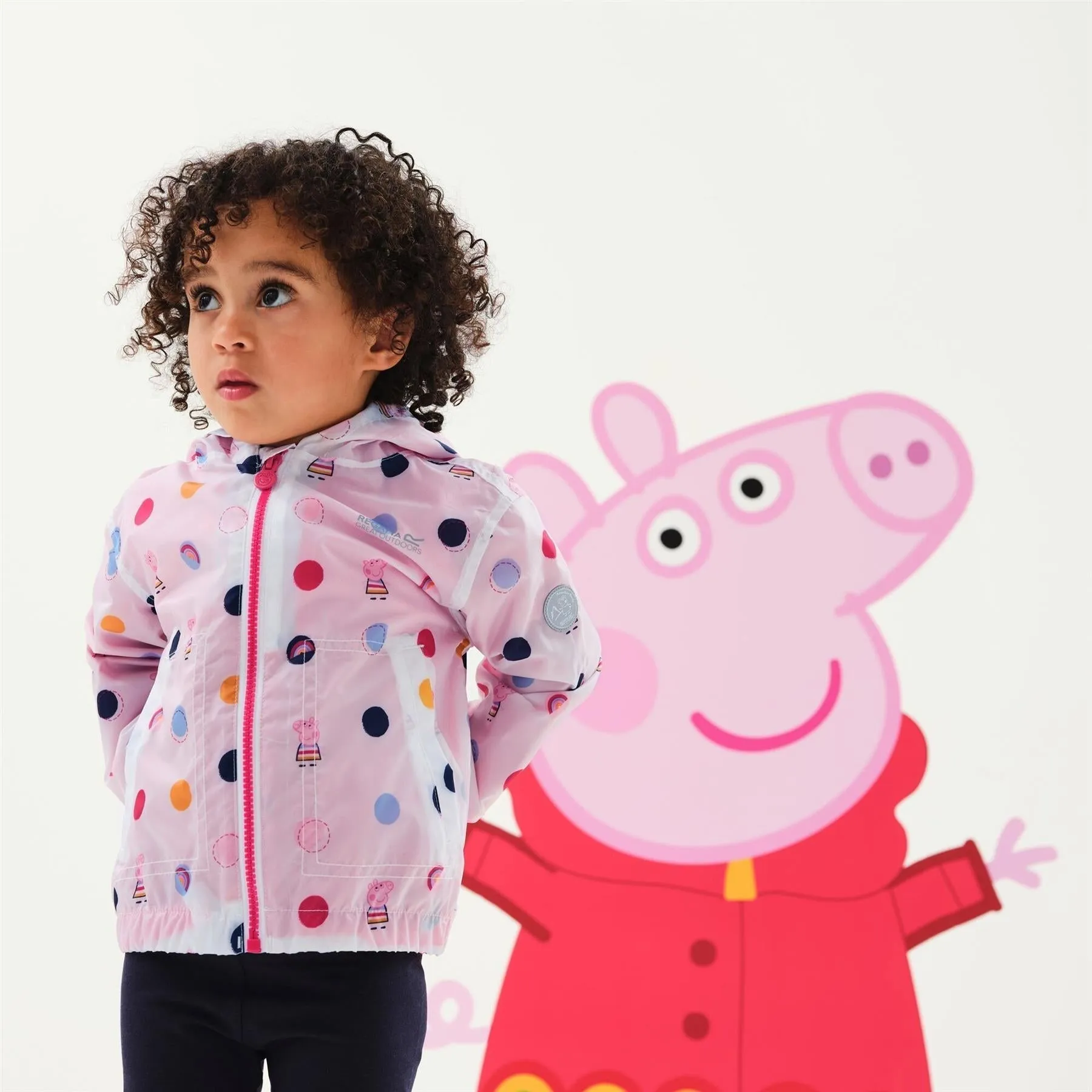 Regatta Kids Peppa Pig Muddy Puddle Waterproof Hooded Jacket Boys Girls