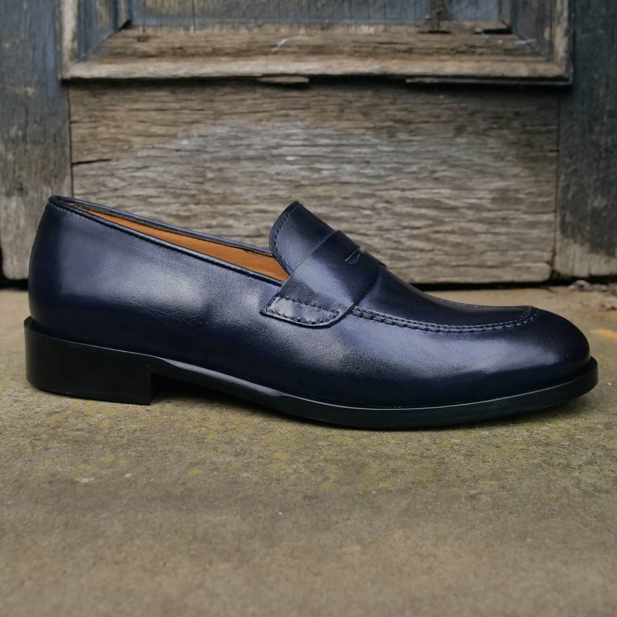 Roma Penny Loafer Blue