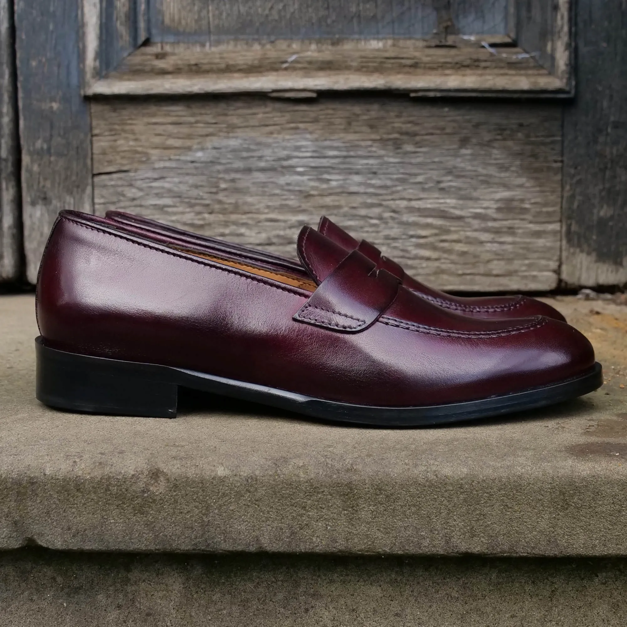 Roma Penny Loafer Oxblood