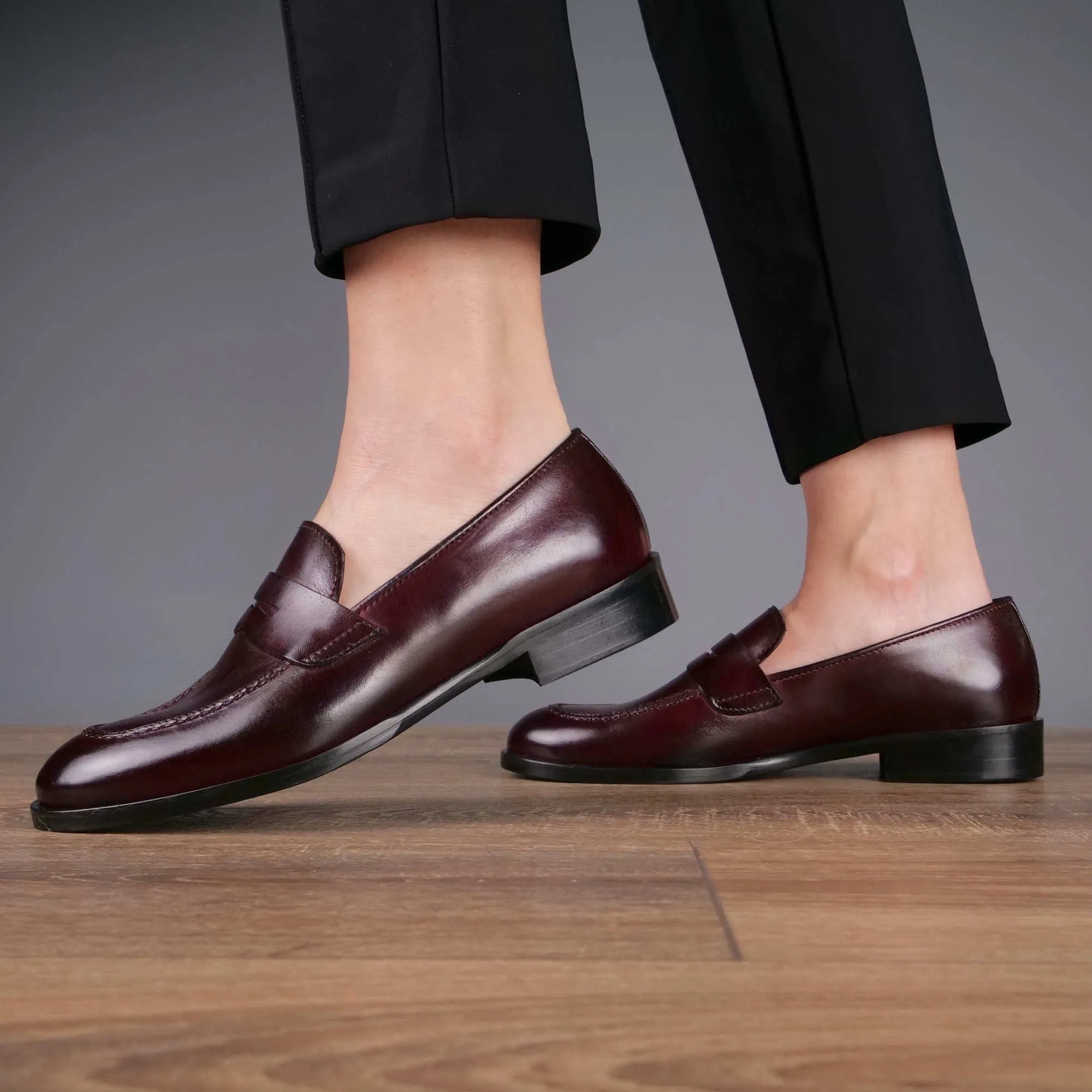 Roma Penny Loafer Oxblood