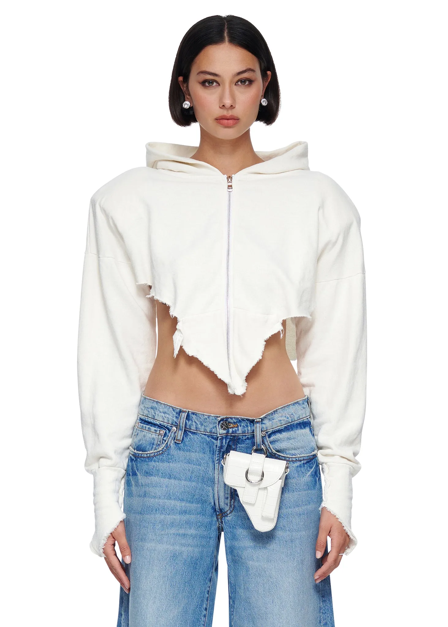 SAMI MIRO VINTAGE V Cut Zip Up Hoodie