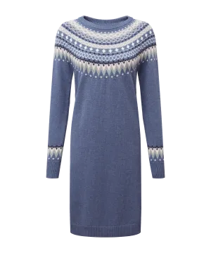 Shetland Fairisle Dress - Slate Blue Fairisle