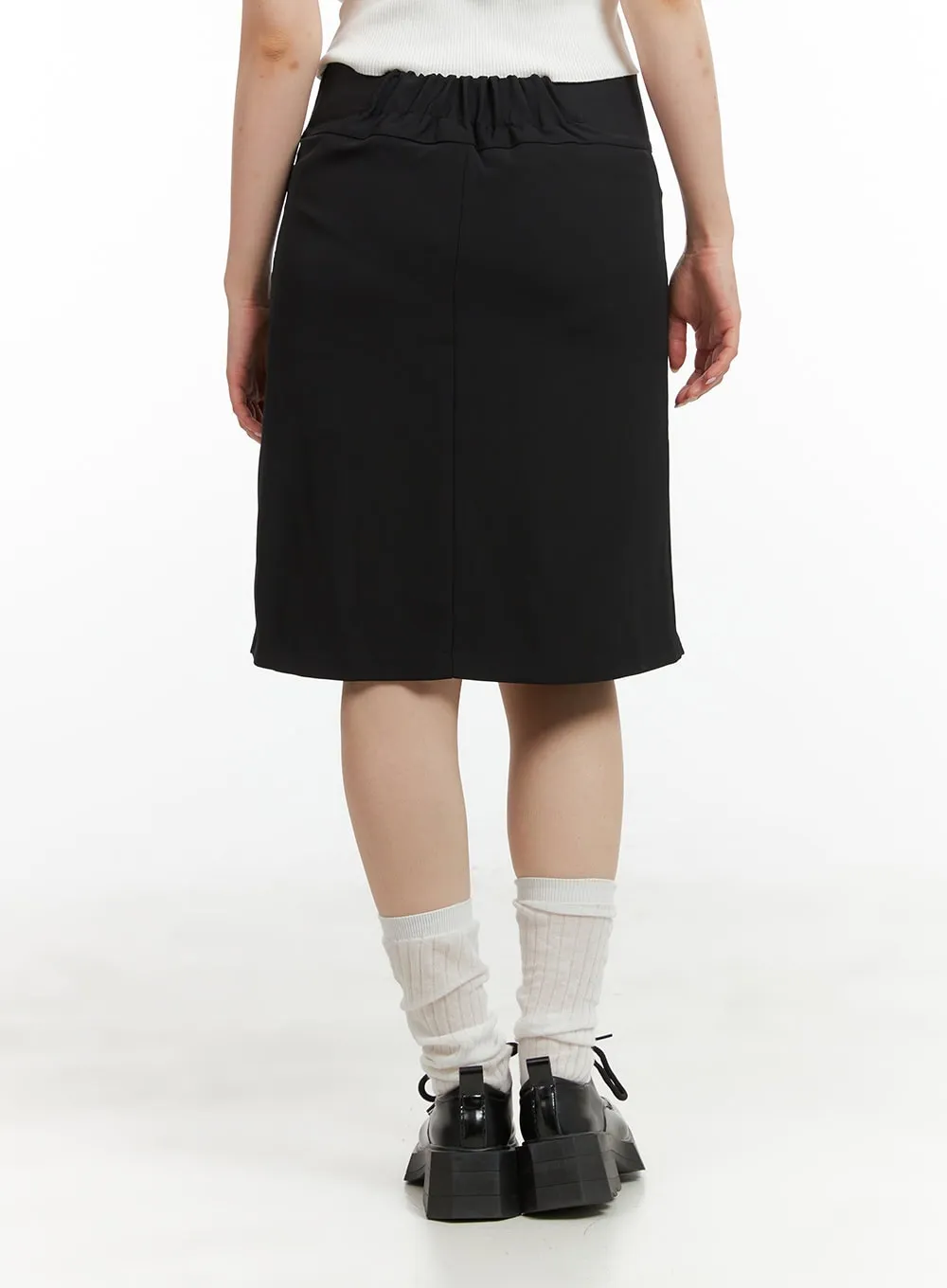 Solid Mid Skirt CL422