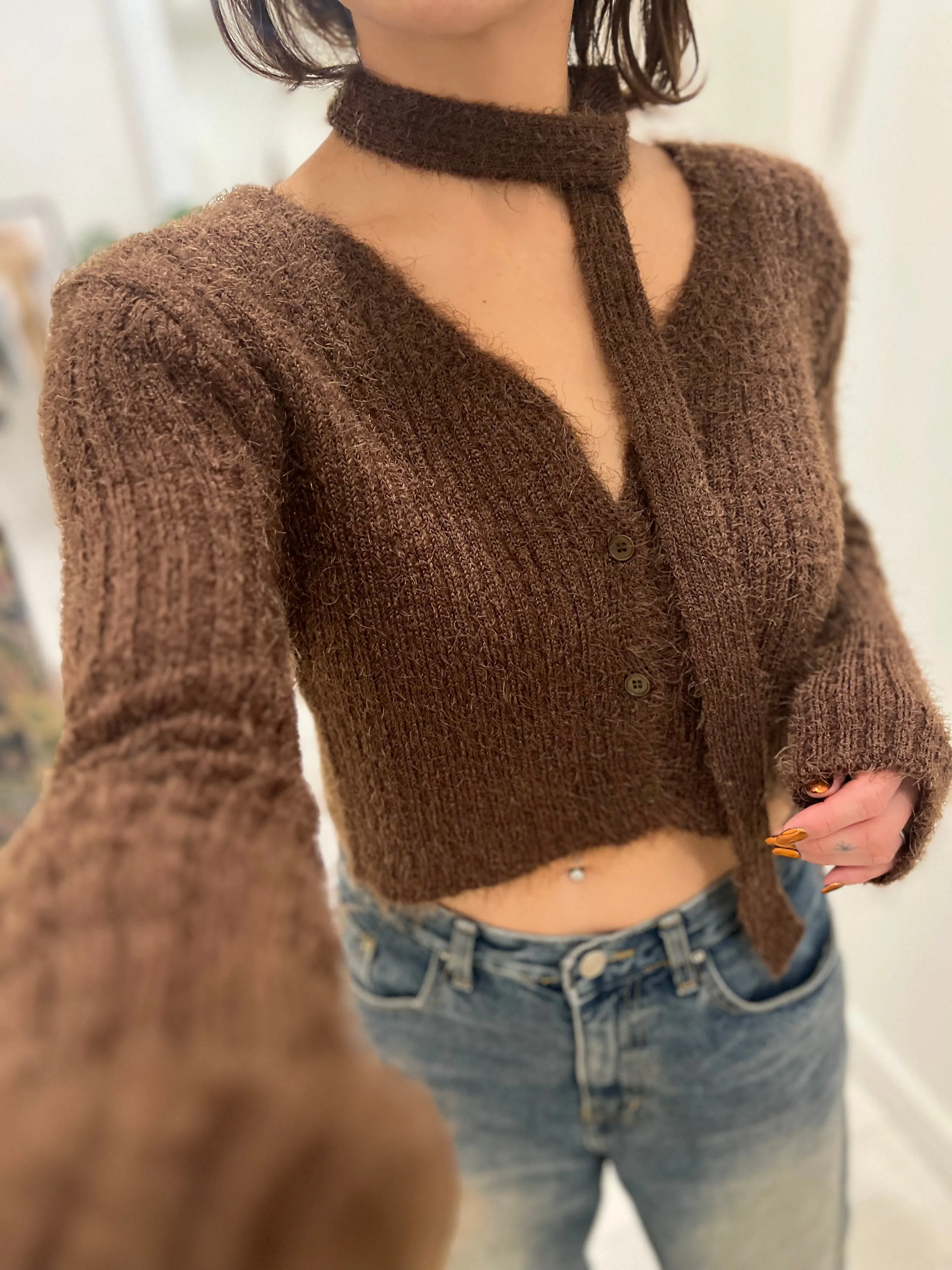 SOLIP V-neckline cardigan