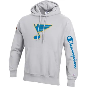 ST. LOUIS BLUES CHAMPION REVERSE WEAVE HOODIE - GREY