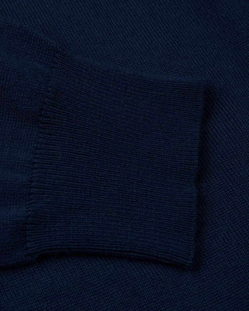 Stentröms Crew Neck Merino Wool Knit - Navy