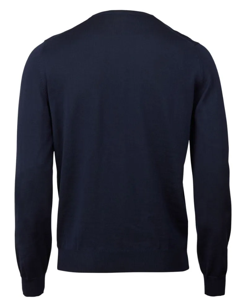 Stentröms Crew Neck Merino Wool Knit - Navy