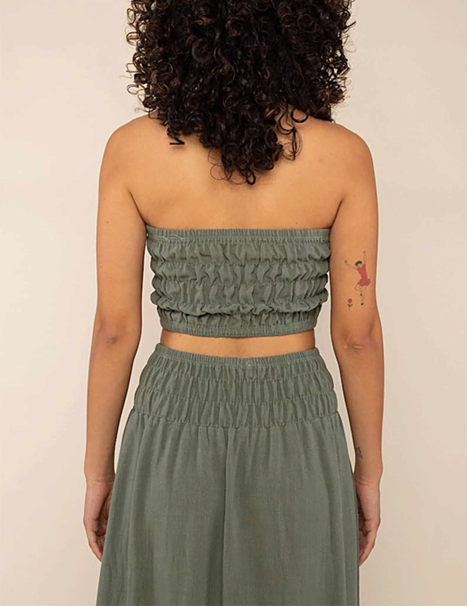 Teia Shirred Bandeau Top