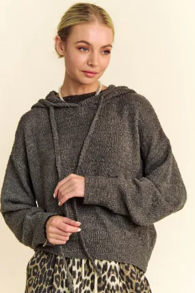 Textured Crop Hoodie