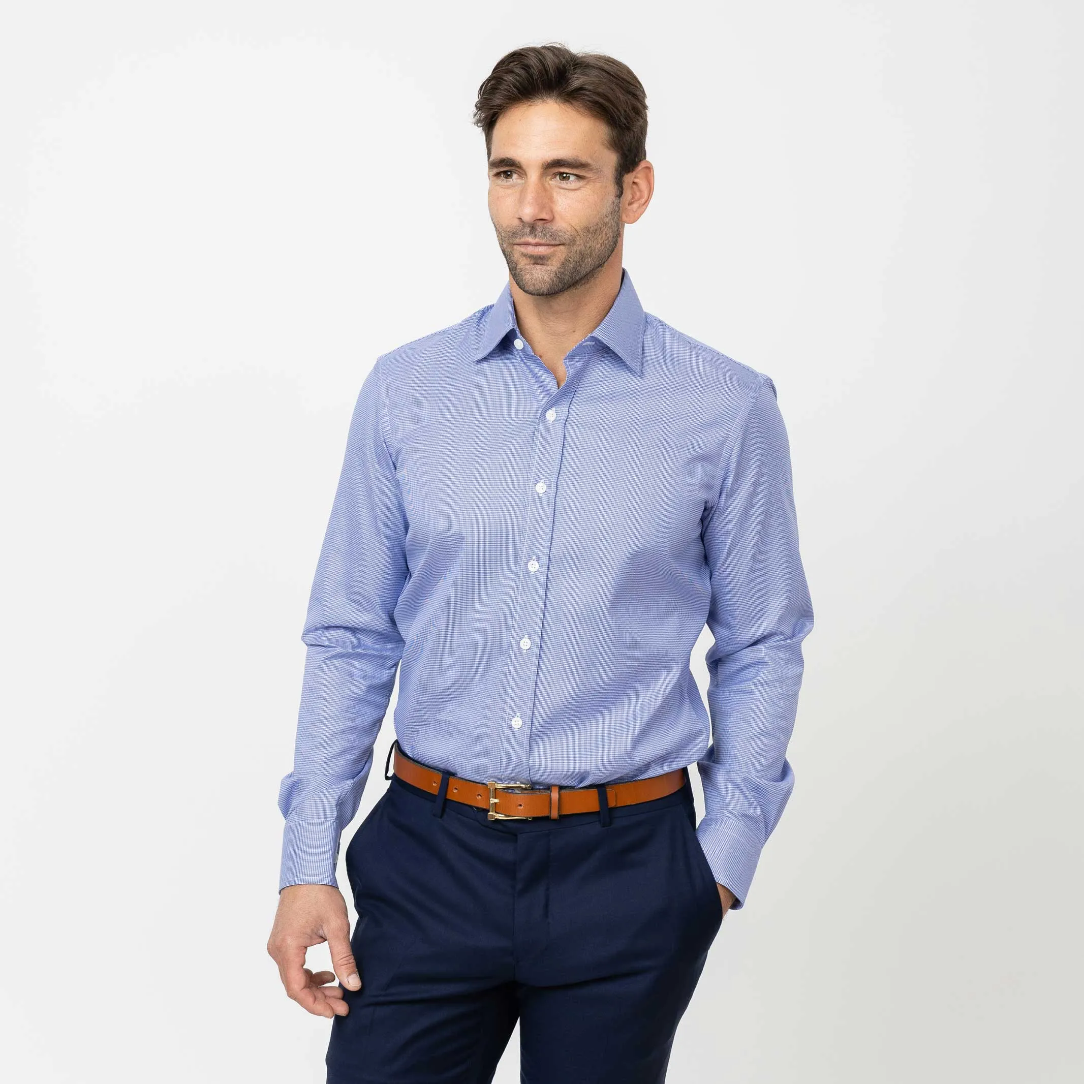 The Blue Wills Houndstooth Custom Shirt