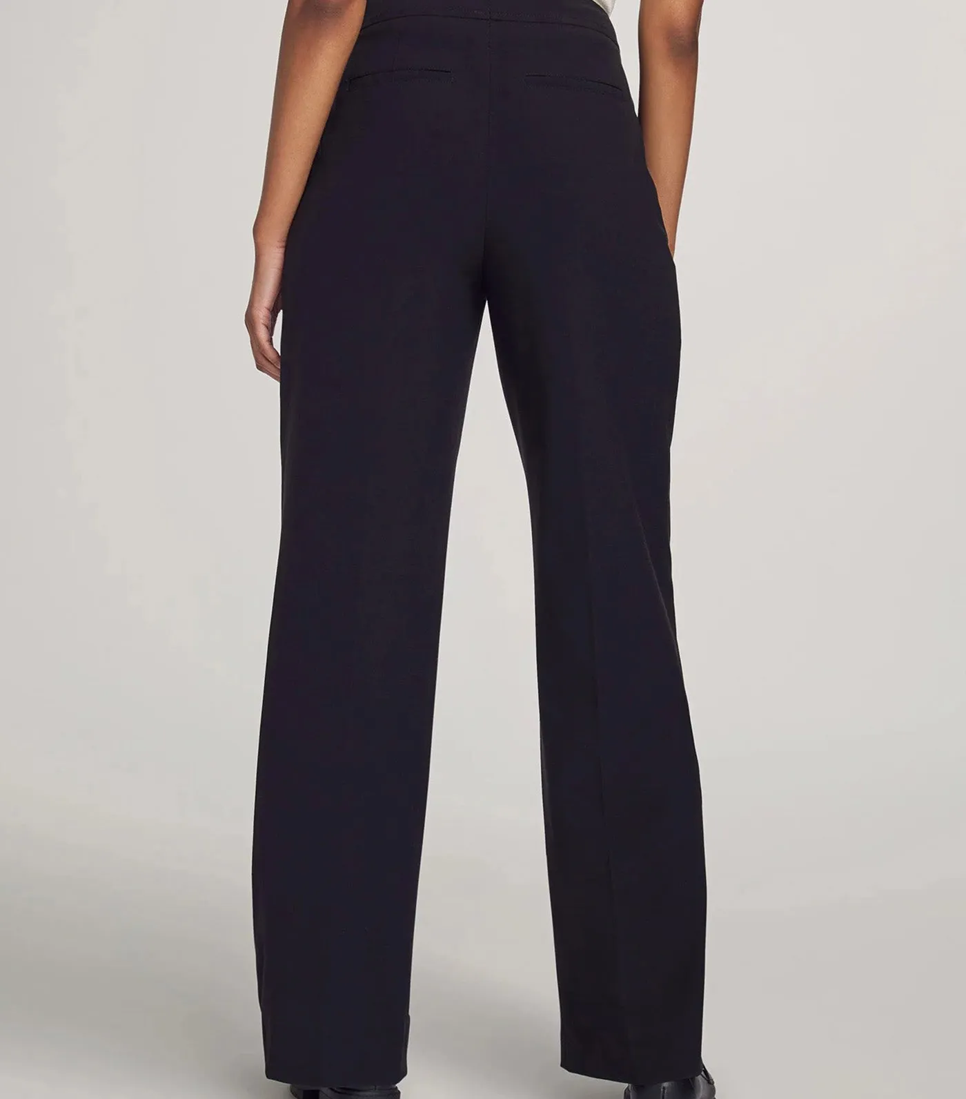 The Jillian Fly Front Wide Leg Trousers Anne Black