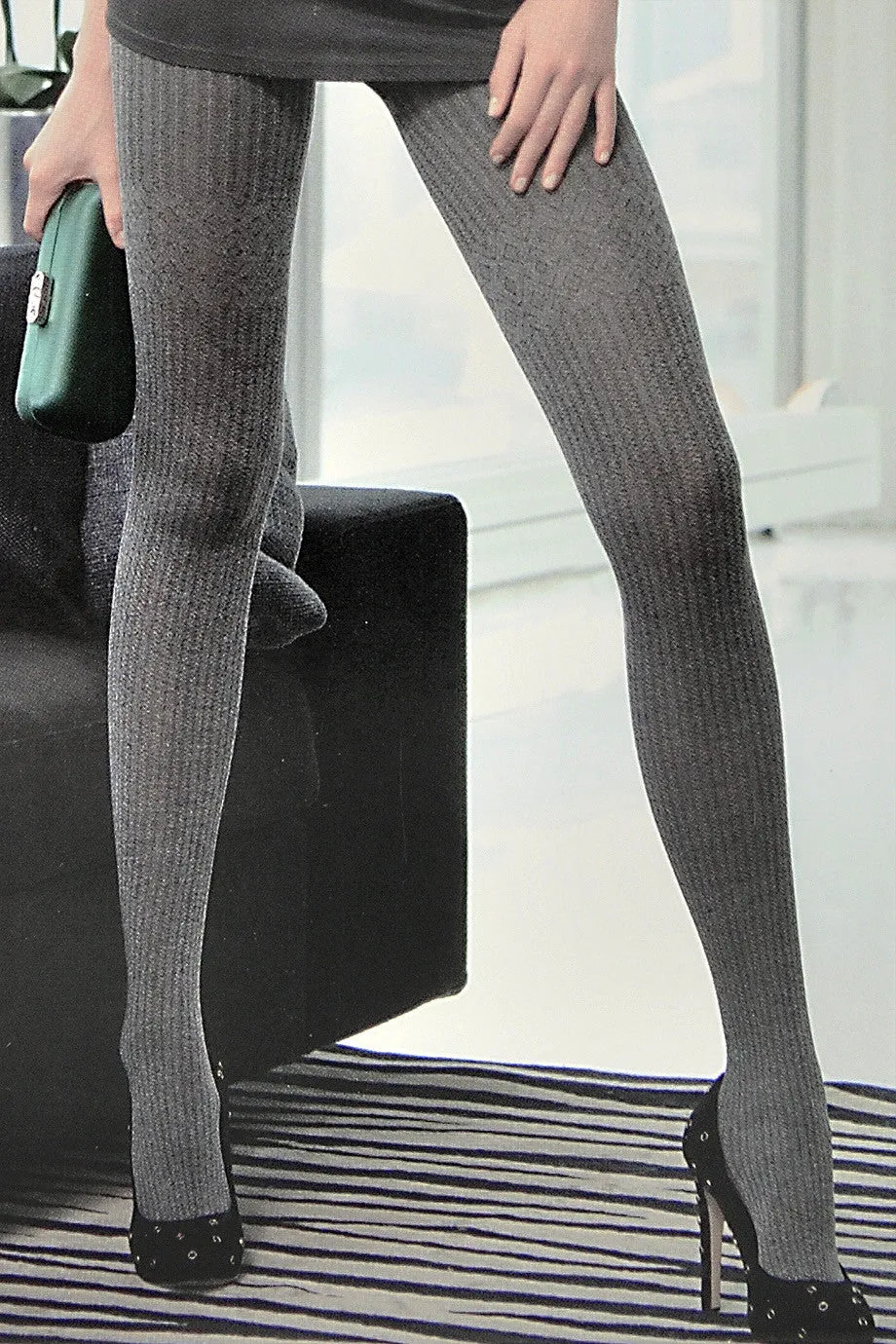 TRASPARENZE OSAKA Grey Striped Tights