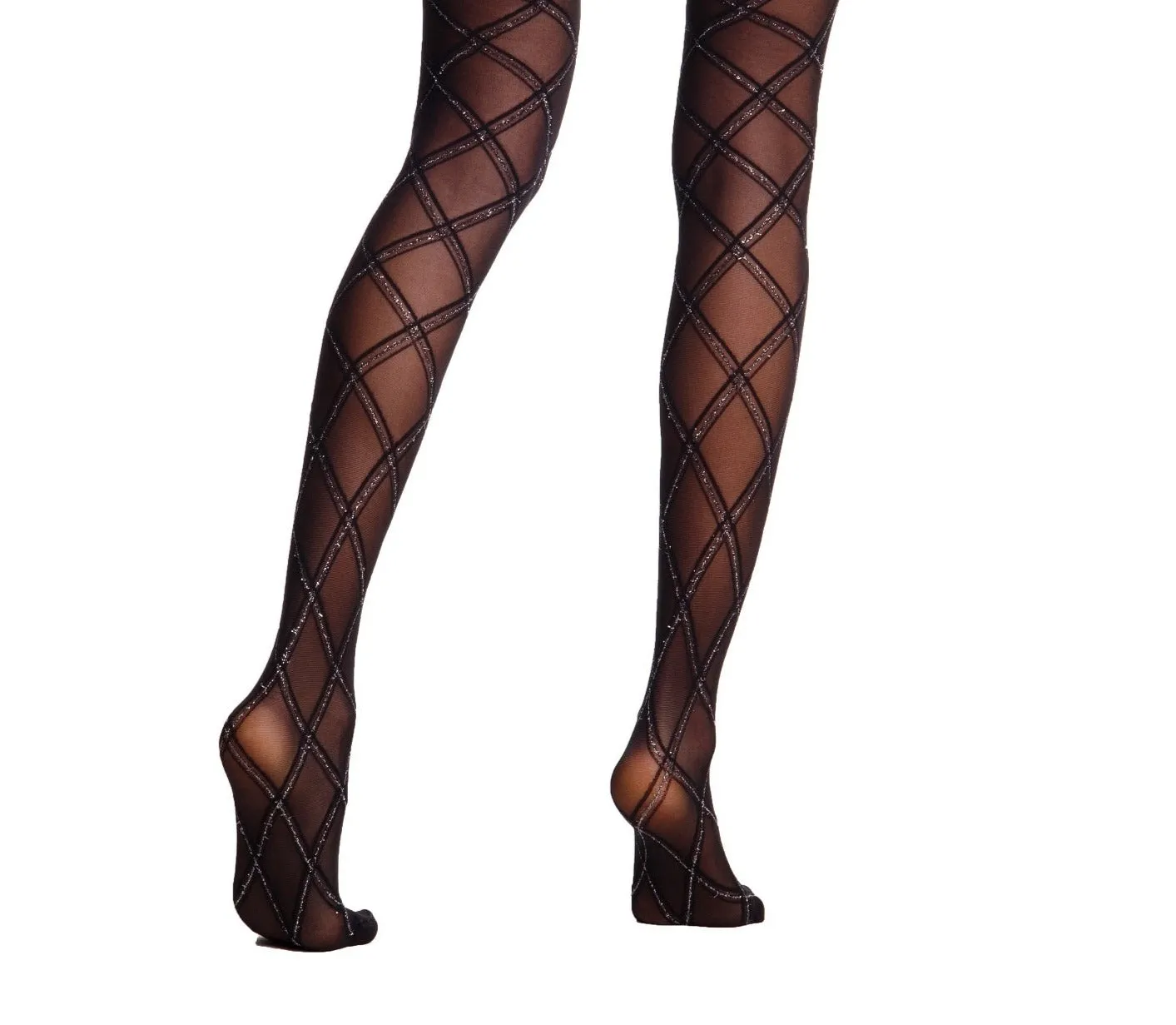 Trasparenze Phuket 20 Denier Lurex Diamond Patterned Hold Ups