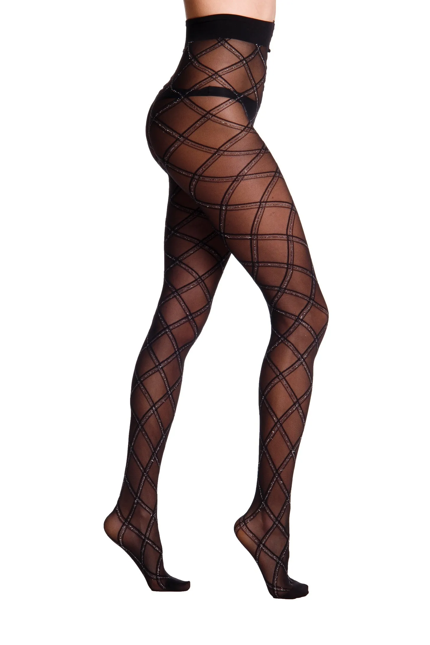 Trasparenze Phuket 20 Denier Lurex Diamond Patterned Tights