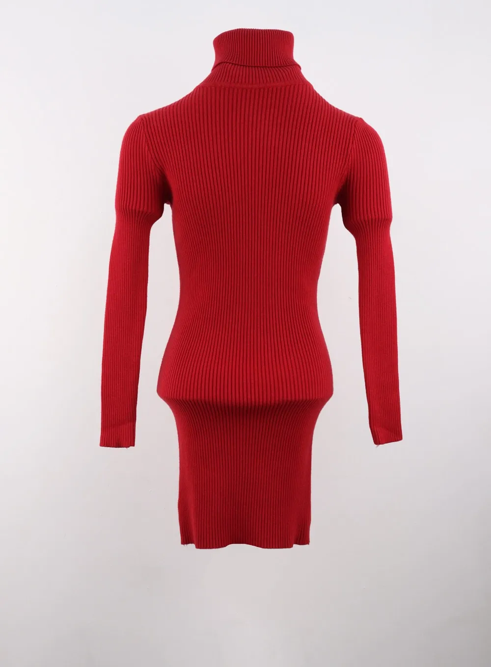 Turtle Neck Mini Sweater Dress IS305