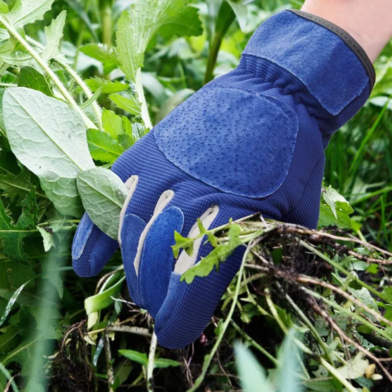 Unisex Long Gardening Gloves Rose Pruning Thorn Proof Garden Gloves with Long Forearm Protection Gauntlets Color Random