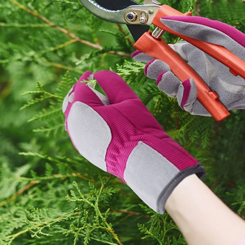 Unisex Long Gardening Gloves Rose Pruning Thorn Proof Garden Gloves with Long Forearm Protection Gauntlets Color Random