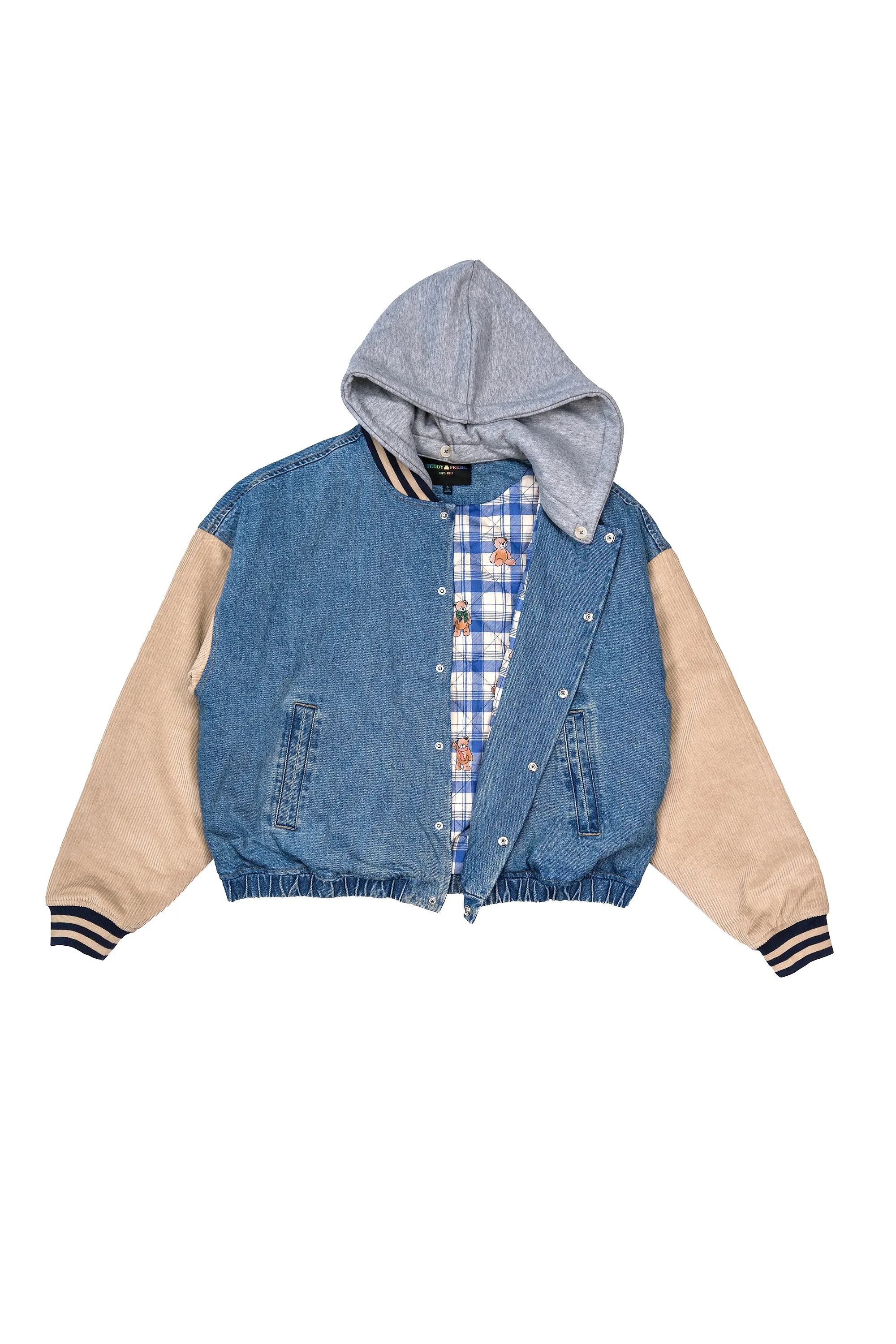 Vintage Inspired Denim Bomber Jacket