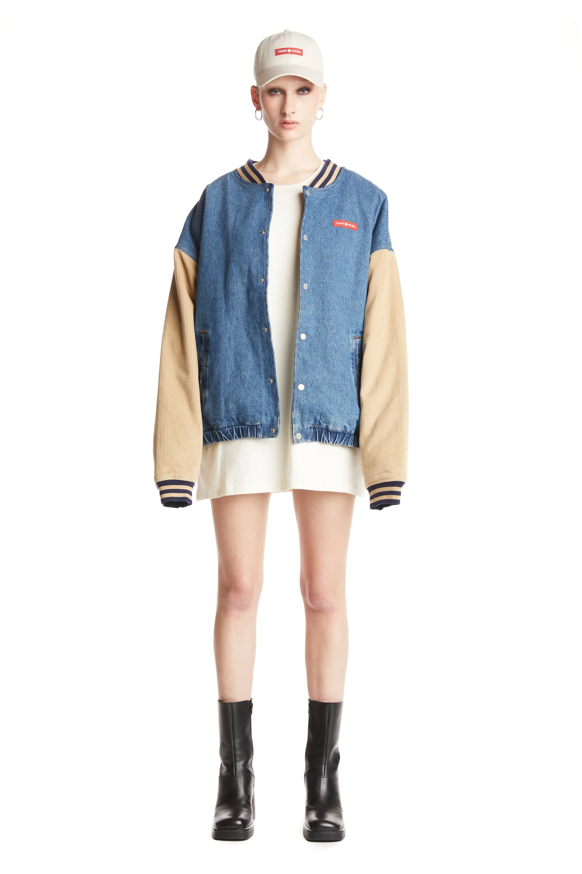 Vintage Inspired Denim Bomber Jacket