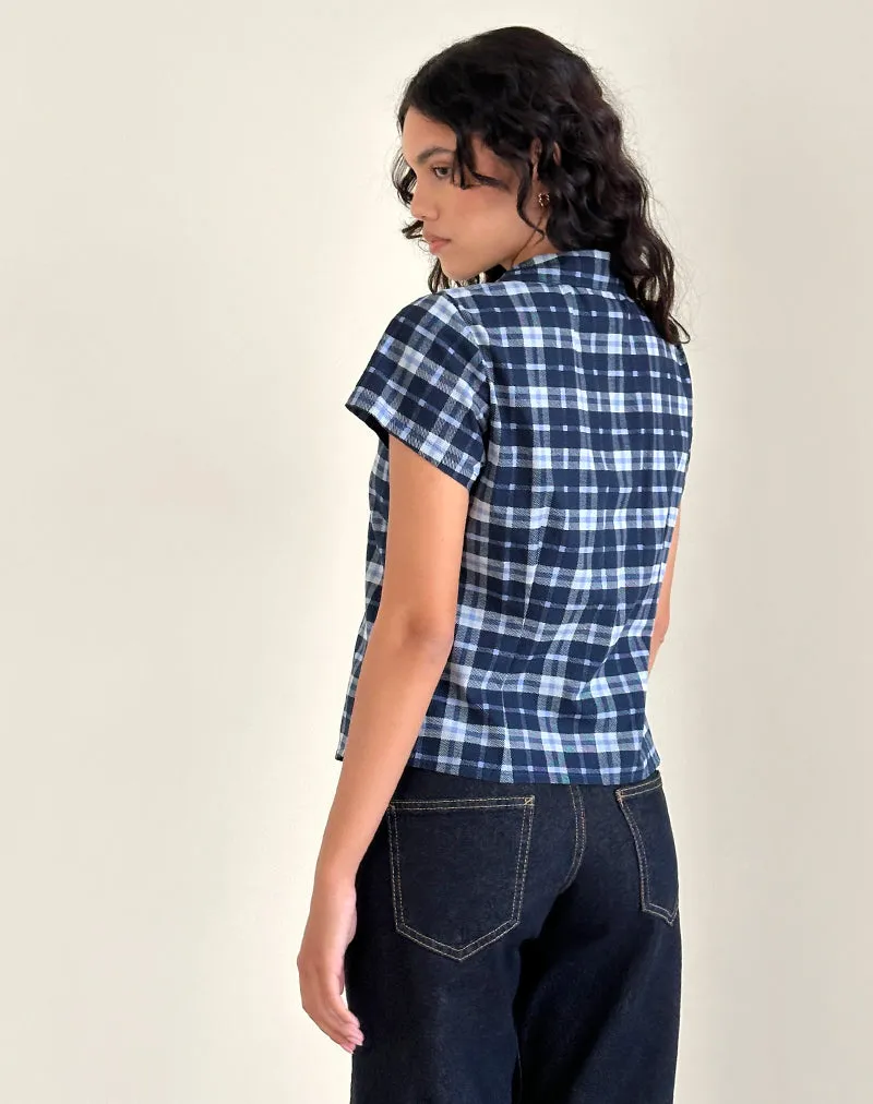 Wilman Shirt in Tartan Dark Blue