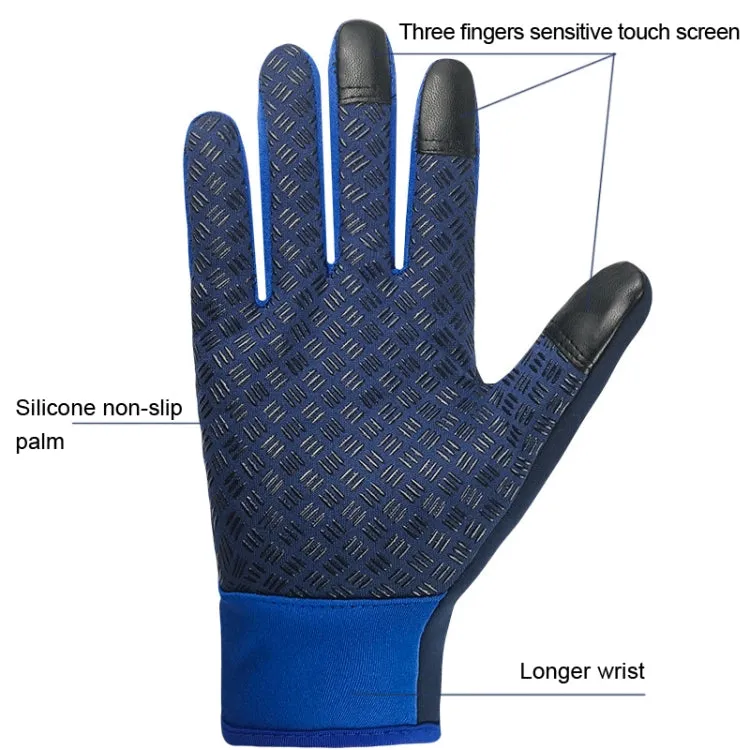 Winter Outdoor Riding Sports Waterproof Touch Screen Glove, Size: L(H043 Orange)