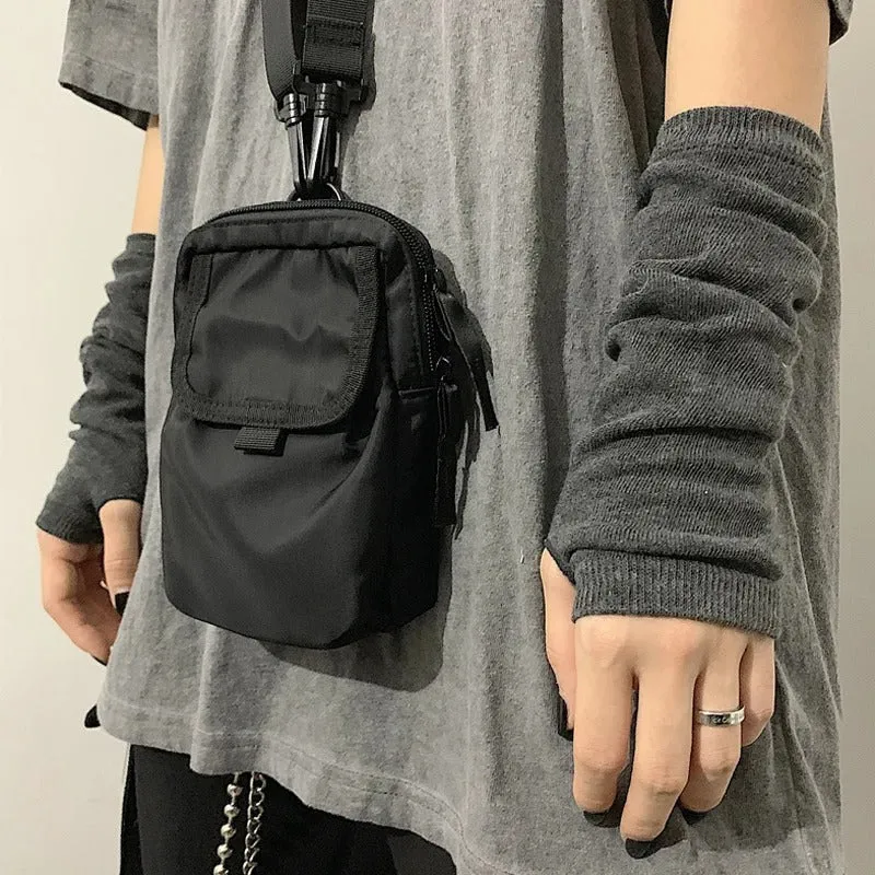Winter Warm Long Sleeves Gloves - Fingerless Stripe Hip-Hop Knitted Elbow Mittens Elastic Warmer Arm
