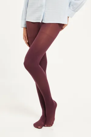 Women Purple Basic Stockings