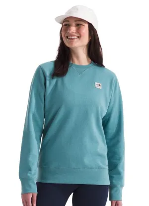 Women's Heritage Patch Crew in Algae Blue by The North Face