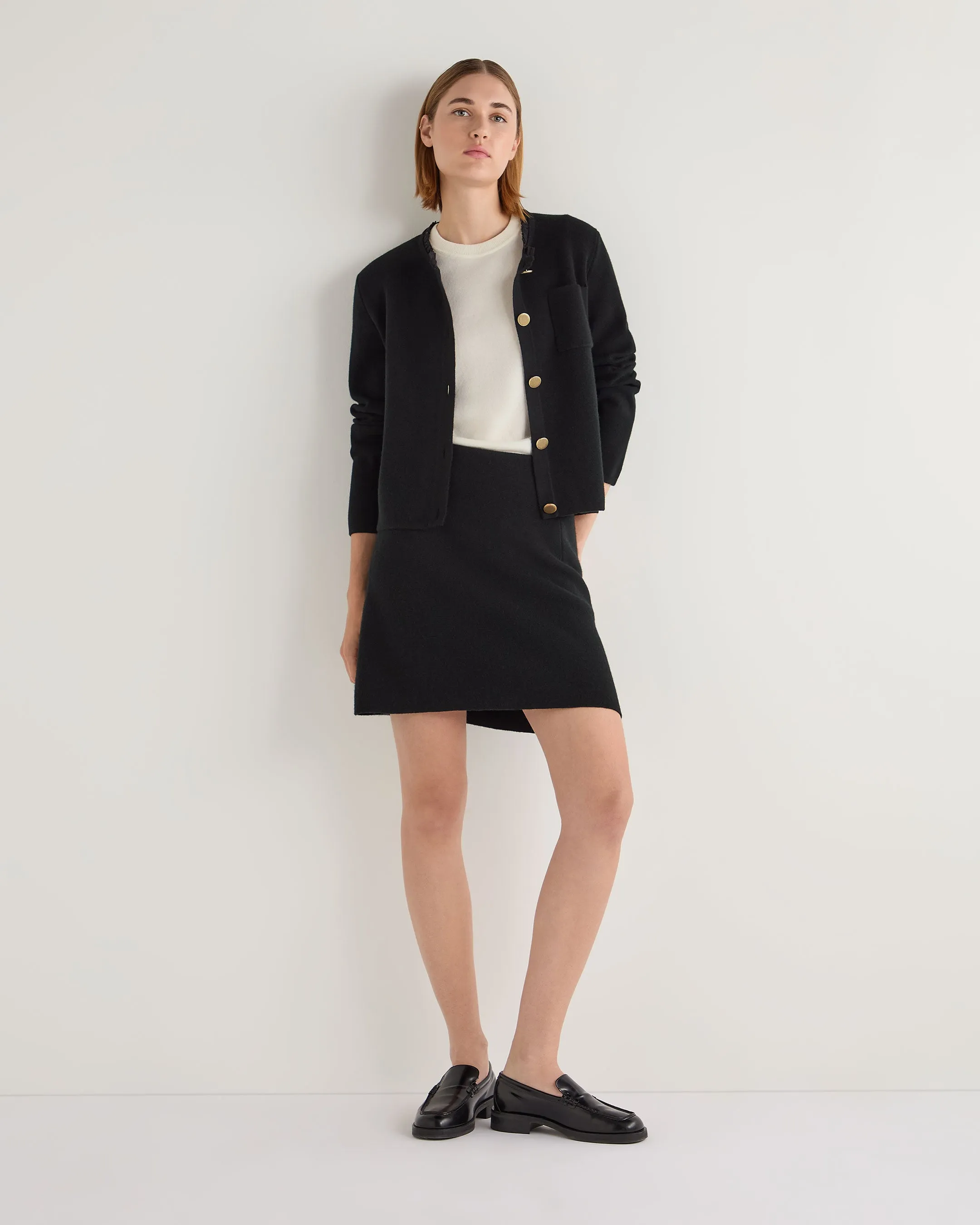 Women's Milano Mini Cashmere Skirt Black