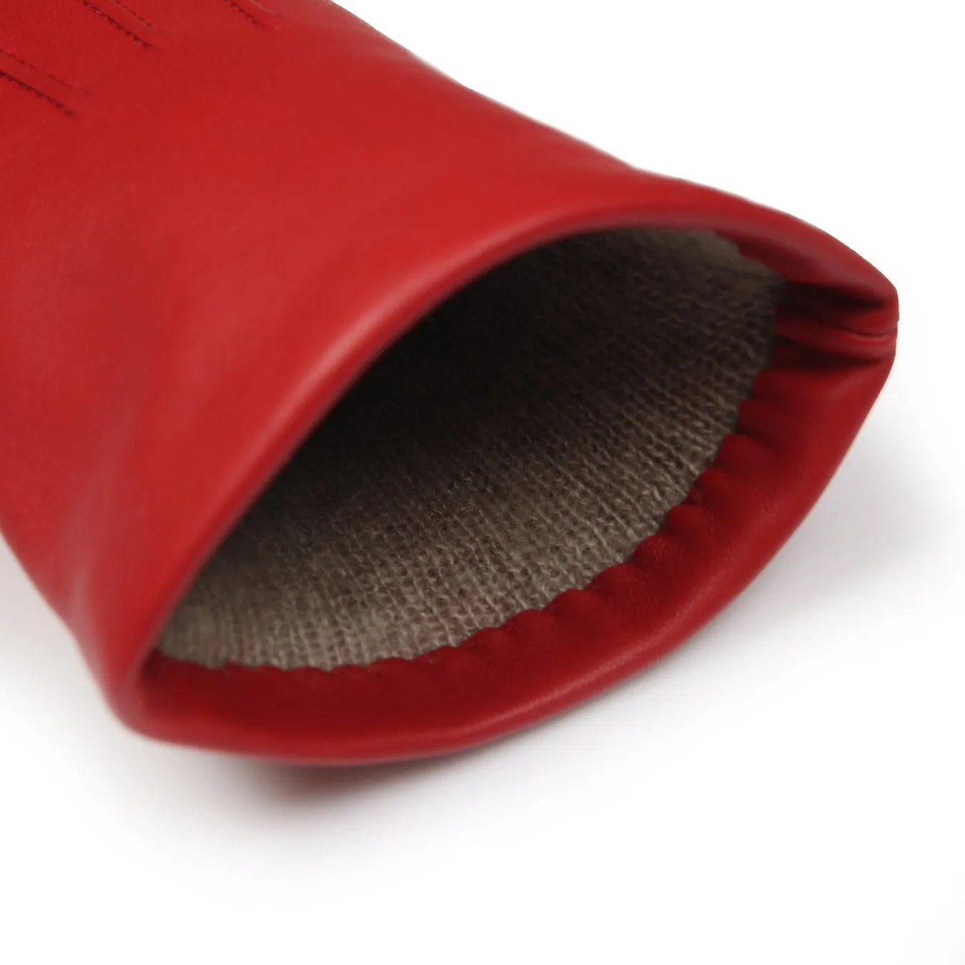 Women's Three-Point Cashmere-Lined Leather Gloves